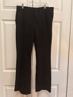Lila Ryan Jenalyn Bootcut Trousers NWT Black Petite 10P Brushed Sateen